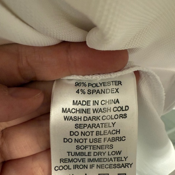 FootJoy Men's NBC Golf  White Polo Shirt - Picture 4 of 6